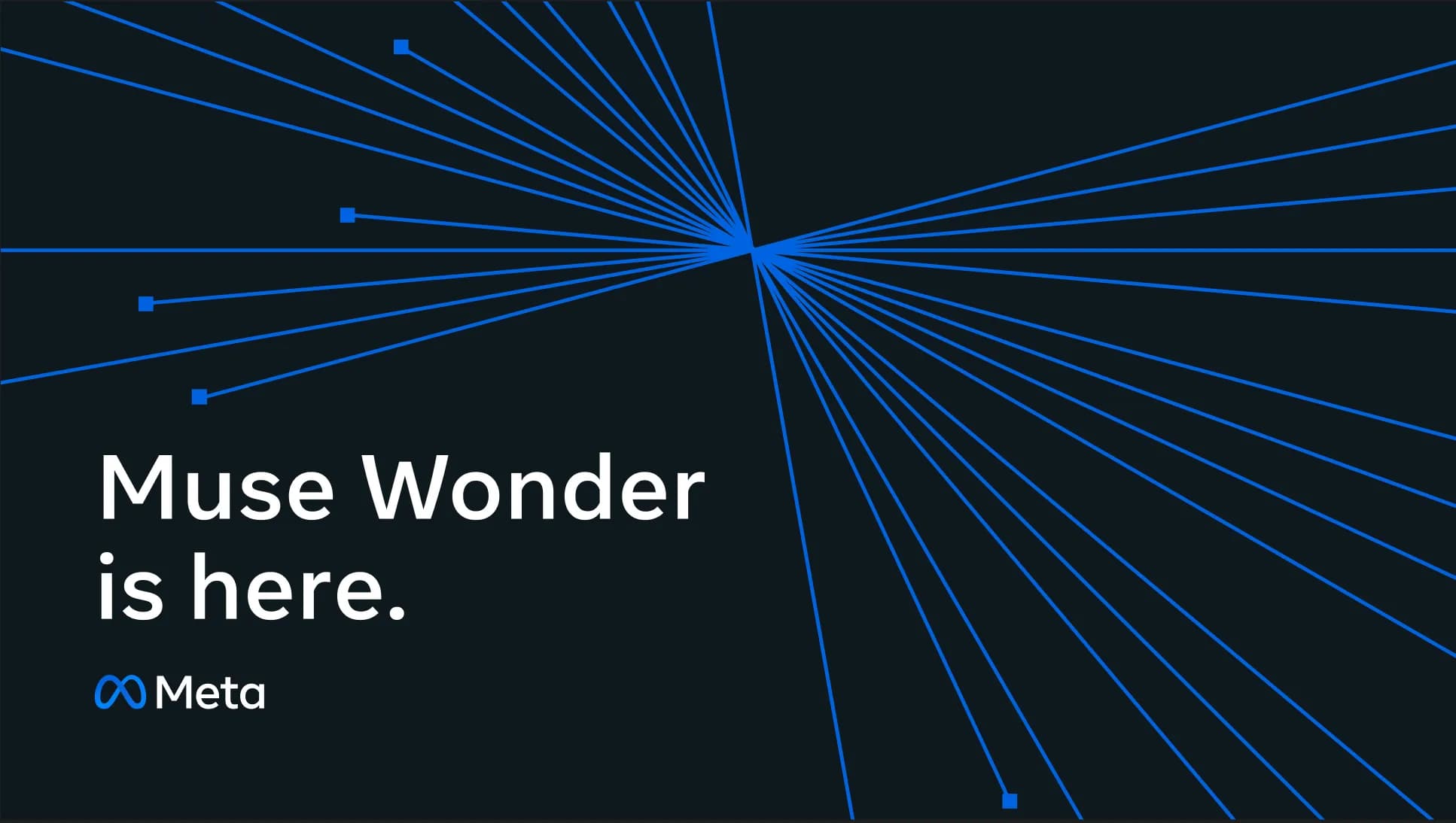 Official Meta Muse Wonder artwork with blue radial lines